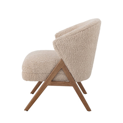 Bloomingville Camino Loungesessel, Natur, FSC®100%, Gummibaumholz