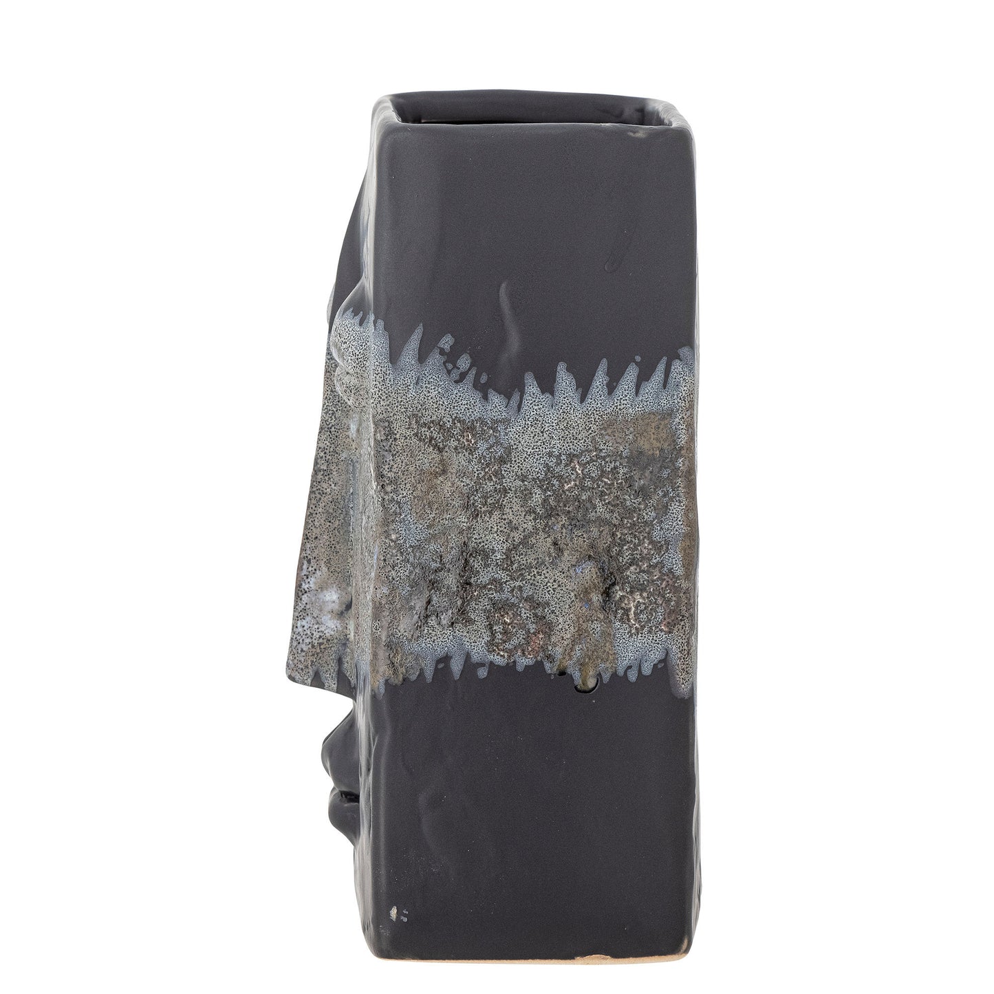 Bloomingville Nasru Vase, Schwarz, Steingut