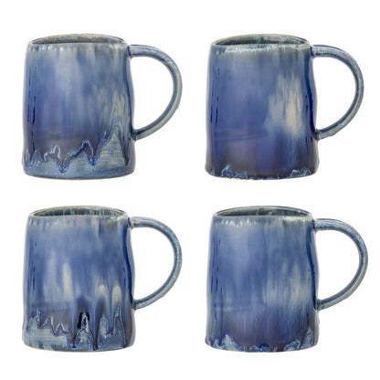 Bloomingville Yori Becher, Blau, Steingut