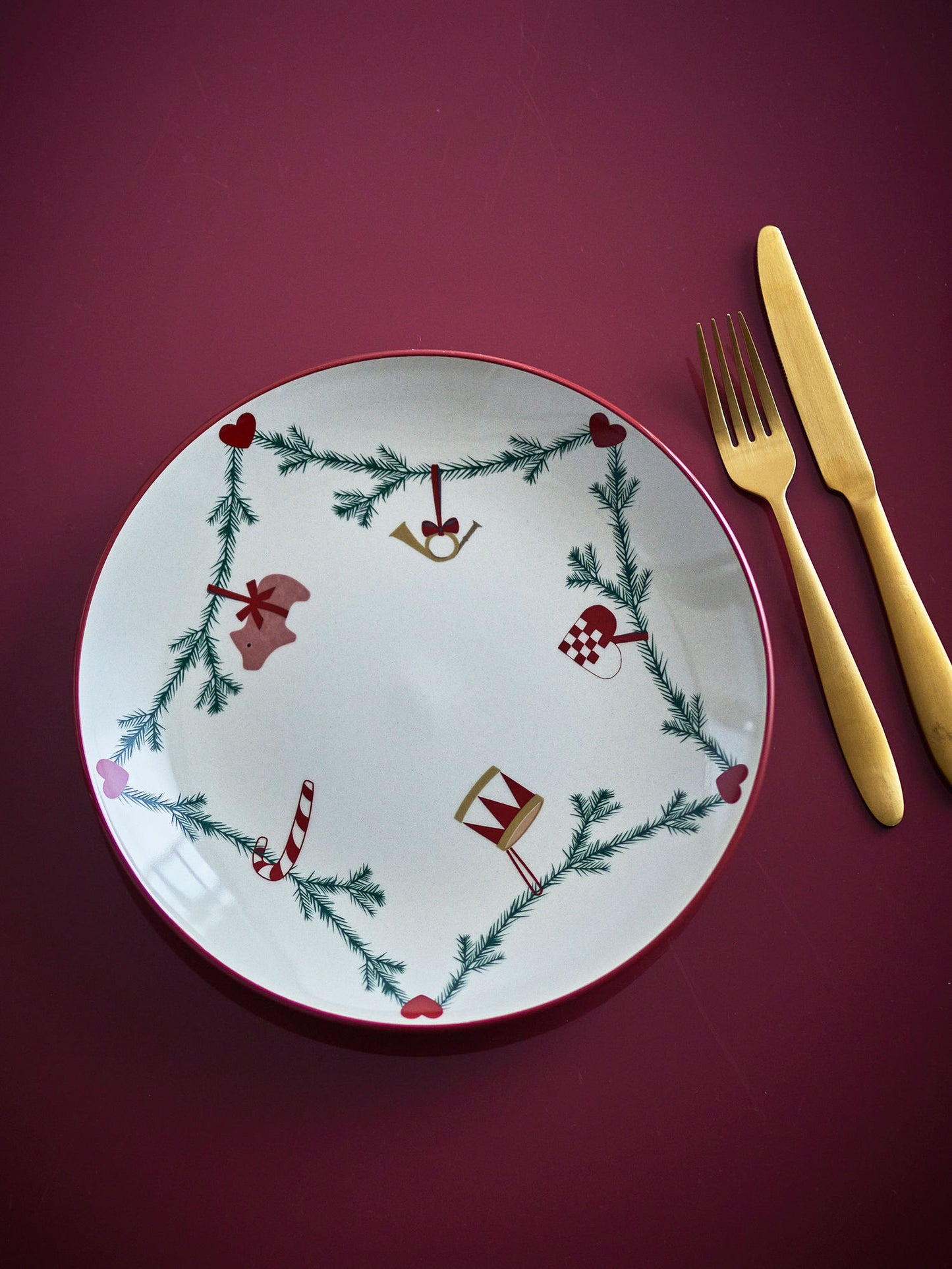 Bloomingville Yule Teller, Natur, Steingut