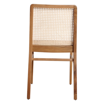 Nova Esszimmerstuhl aus Teakholz ohne Armlehne