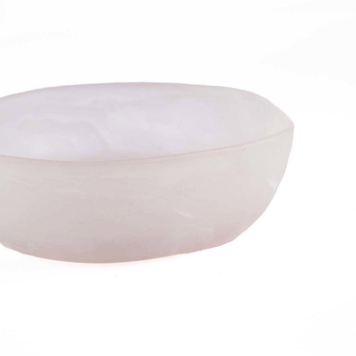Die Resin Organic Bowl – Rosa Weiß – L