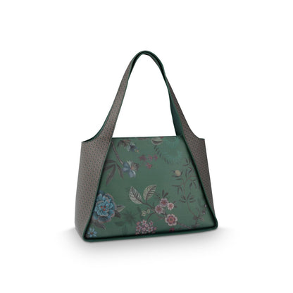 Filou Shoulderbag Large Bodhi Flower Green 40x15.5x28cm