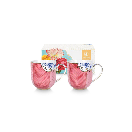 Set/2 Mugs Small Royal Pink