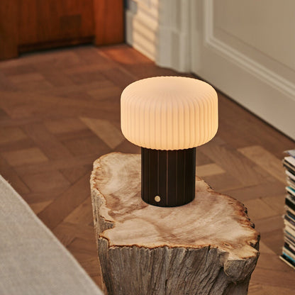 Dunkelbraune wiederaufladbare Tischlampe Margaux