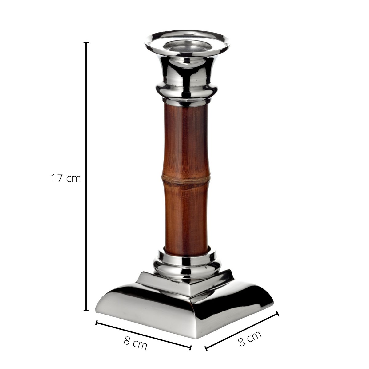 Leuchter Holm Bambus H 17 cm