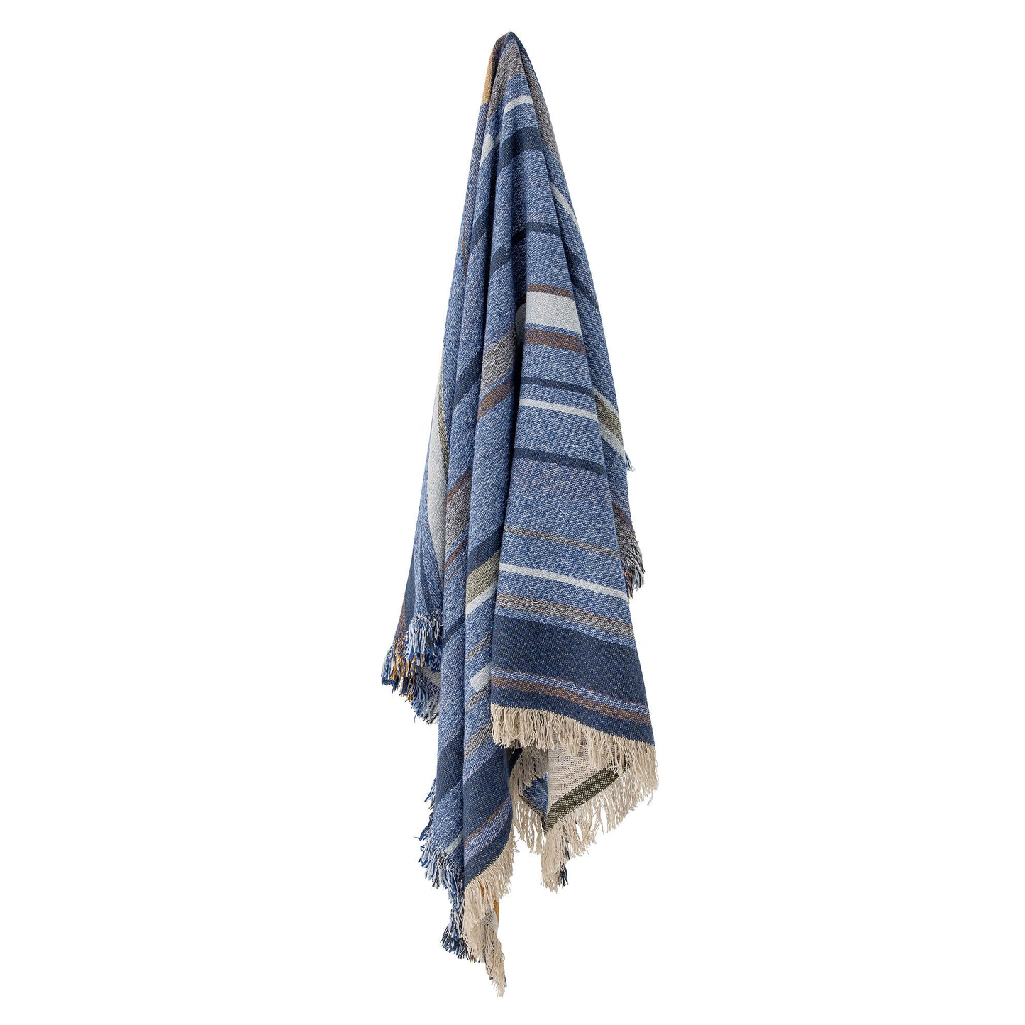 Bloomingville Toscana Decke, Blue, Recycelte Baumwolle