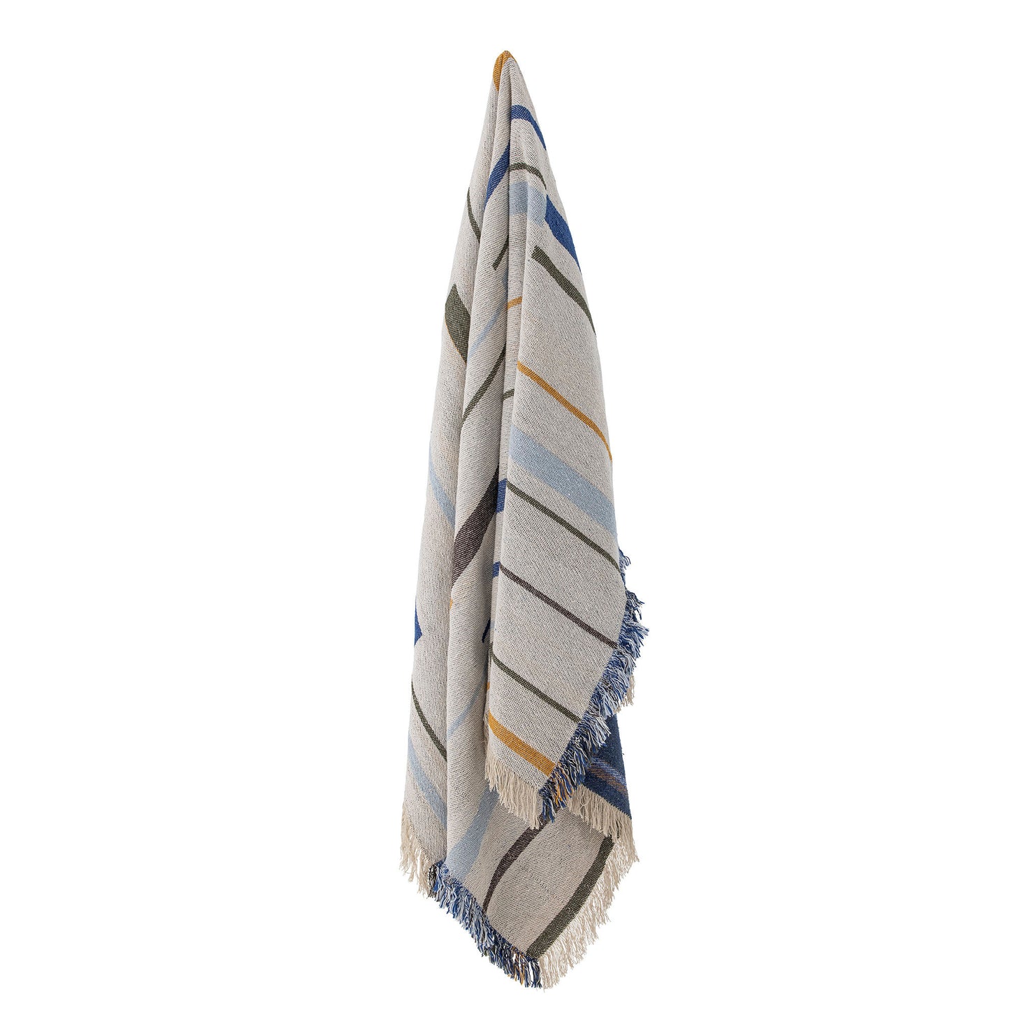 Bloomingville Toscana Decke, Blue, Recycelte Baumwolle