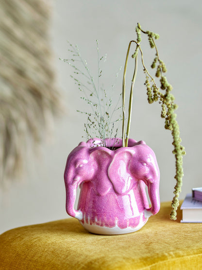 Bloomingville Pontus Vase, Pink, Steingut