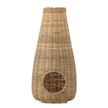 Bloomingville Ottine Laterne mit Glas, Natur, Bambus