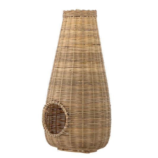 Bloomingville Ottine Laterne mit Glas, Natur, Bambus