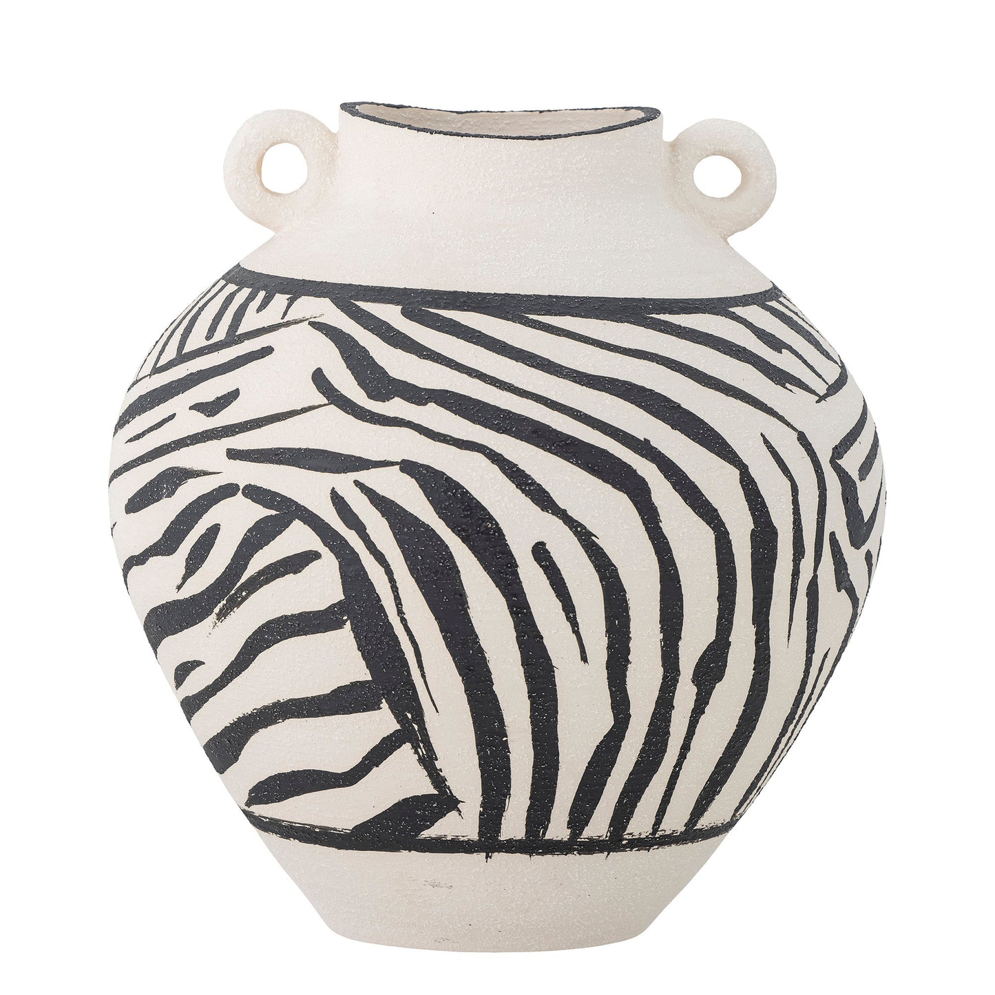 Bloomingville Togo Vase, Schwarz, Steingut