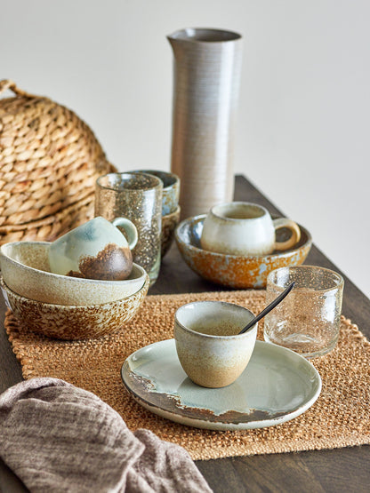 Bloomingville Paula Teller, Braun, Steingut
