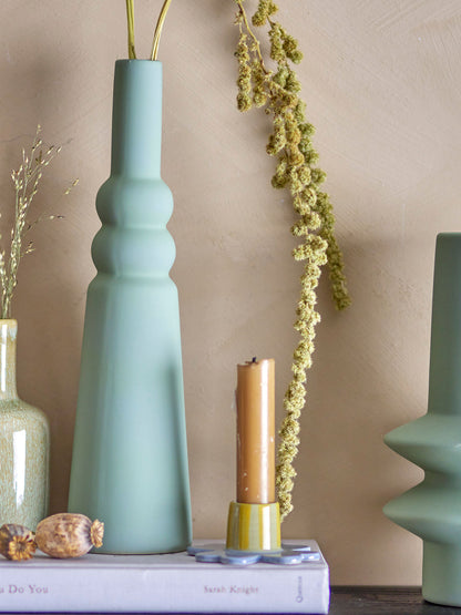 Bloomingville Isolde Vase, Grün, Steingut