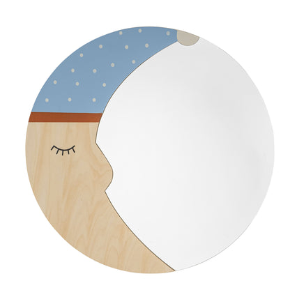 Bloomingville MINI Moony Wand-Spiegel, Bunt, FSC®100% Plywood