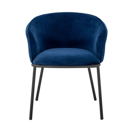 Bloomingville Cortone Esszimmerstuhl, Blue, Recyceltes Polyester