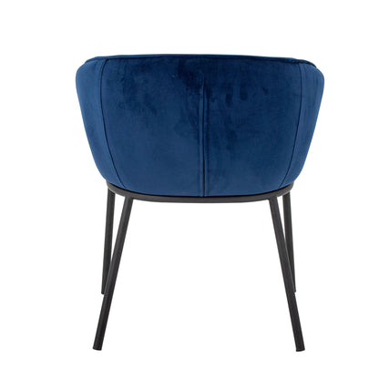 Bloomingville Cortone Esszimmerstuhl, Blue, Recyceltes Polyester