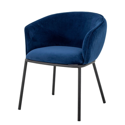 Bloomingville Cortone Esszimmerstuhl, Blue, Recyceltes Polyester