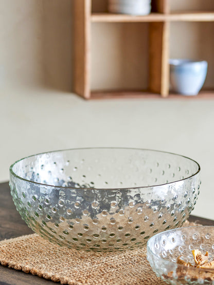 Bloomingville Justina Schale, Klar, Recyceltes Glas