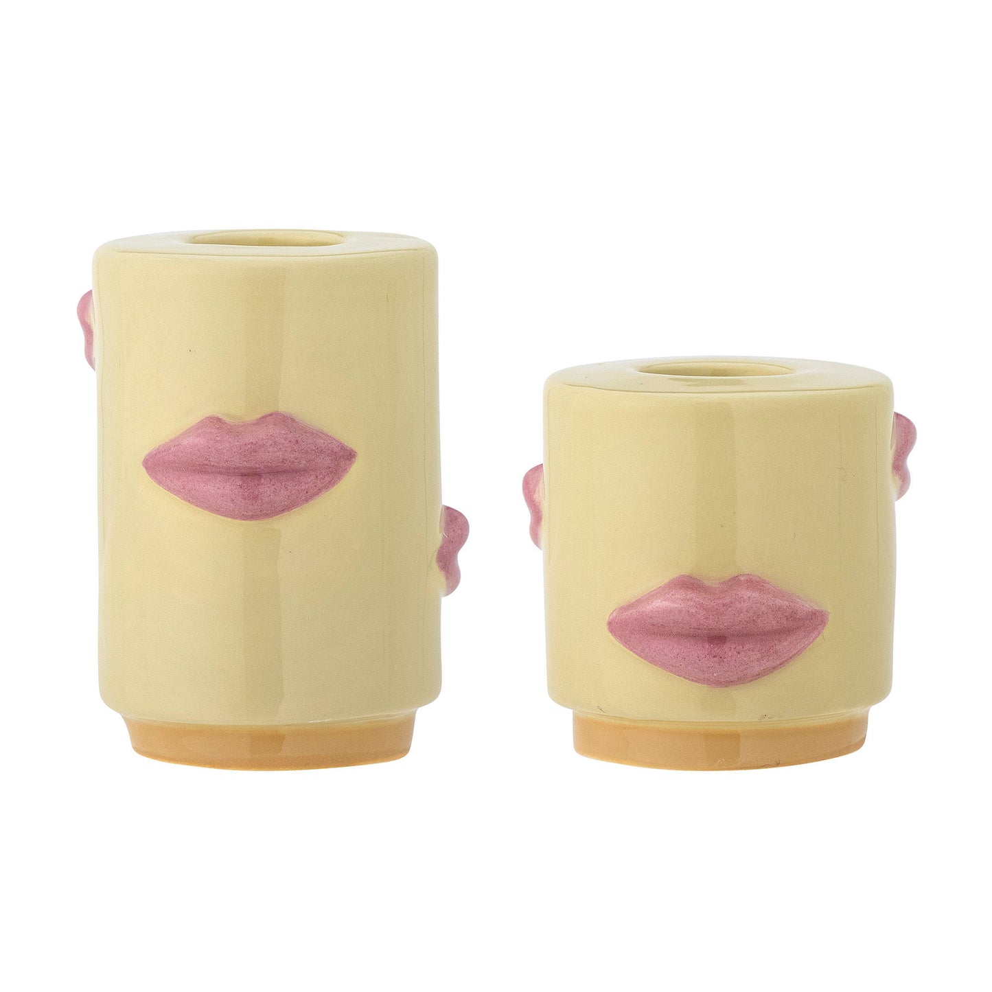 Bloomingville Sassy Kerzenhalter, Gelb, Steingut