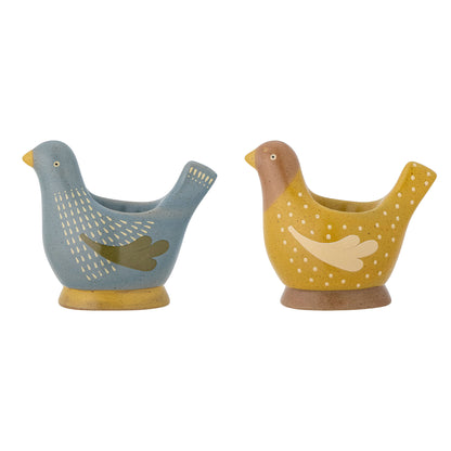Bloomingville Birdy Eierbecher, Bunt, Steingut