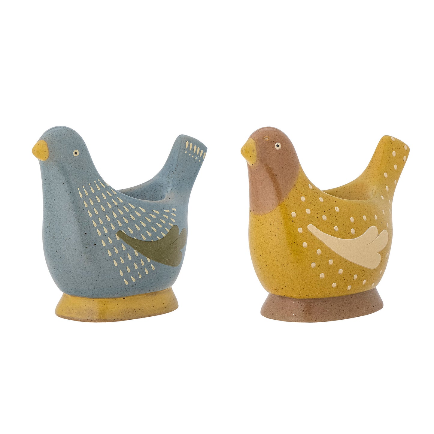 Bloomingville Birdy Eierbecher, Bunt, Steingut