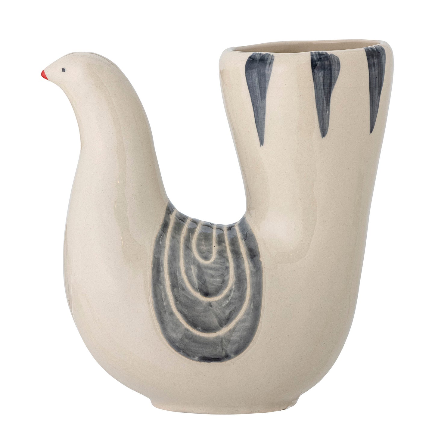 Bloomingville Trudy Vase, Weiß, Steingut