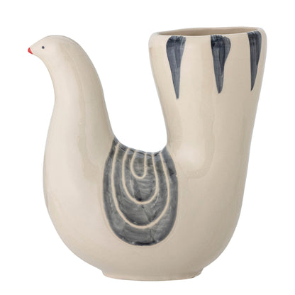 Bloomingville Trudy Vase, Weiß, Steingut