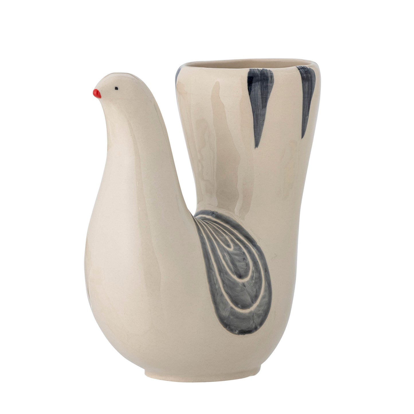 Bloomingville Trudy Vase, Weiß, Steingut