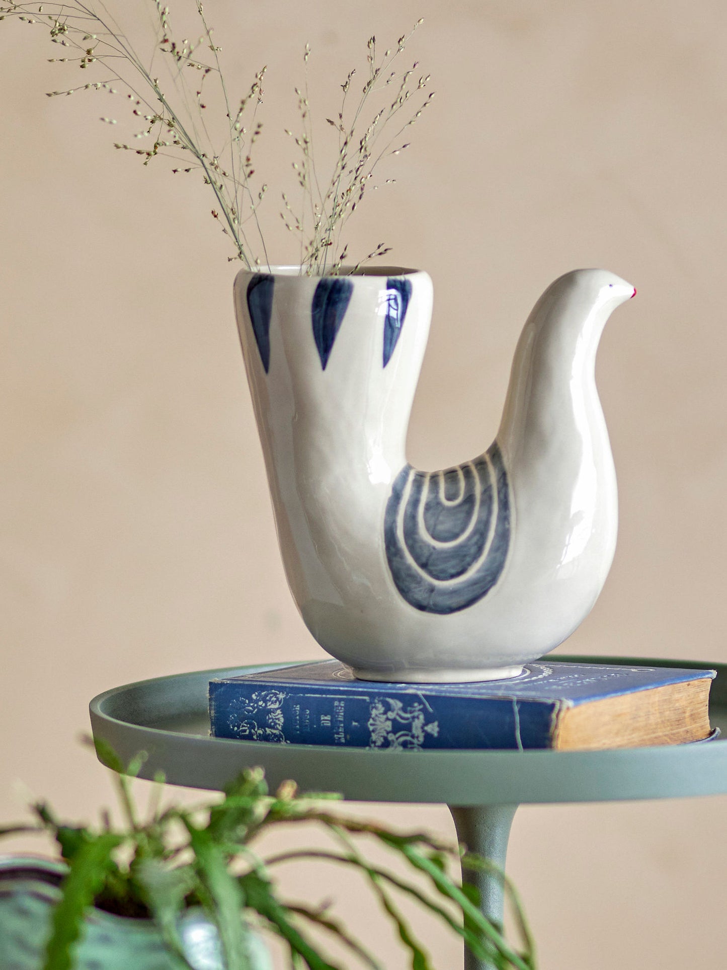 Bloomingville Trudy Vase, Weiß, Steingut
