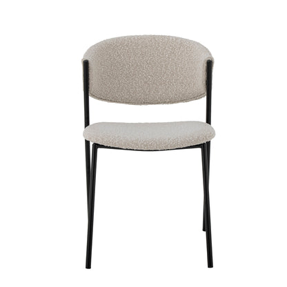 Bloomingville Marlo Esszimmerstuhl, Weiß, Polyester