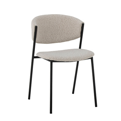 Bloomingville Marlo Esszimmerstuhl, Weiß, Polyester