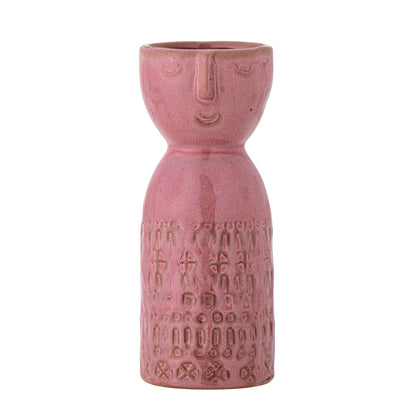 Bloomingville Embla Vase, Pink, Steingut