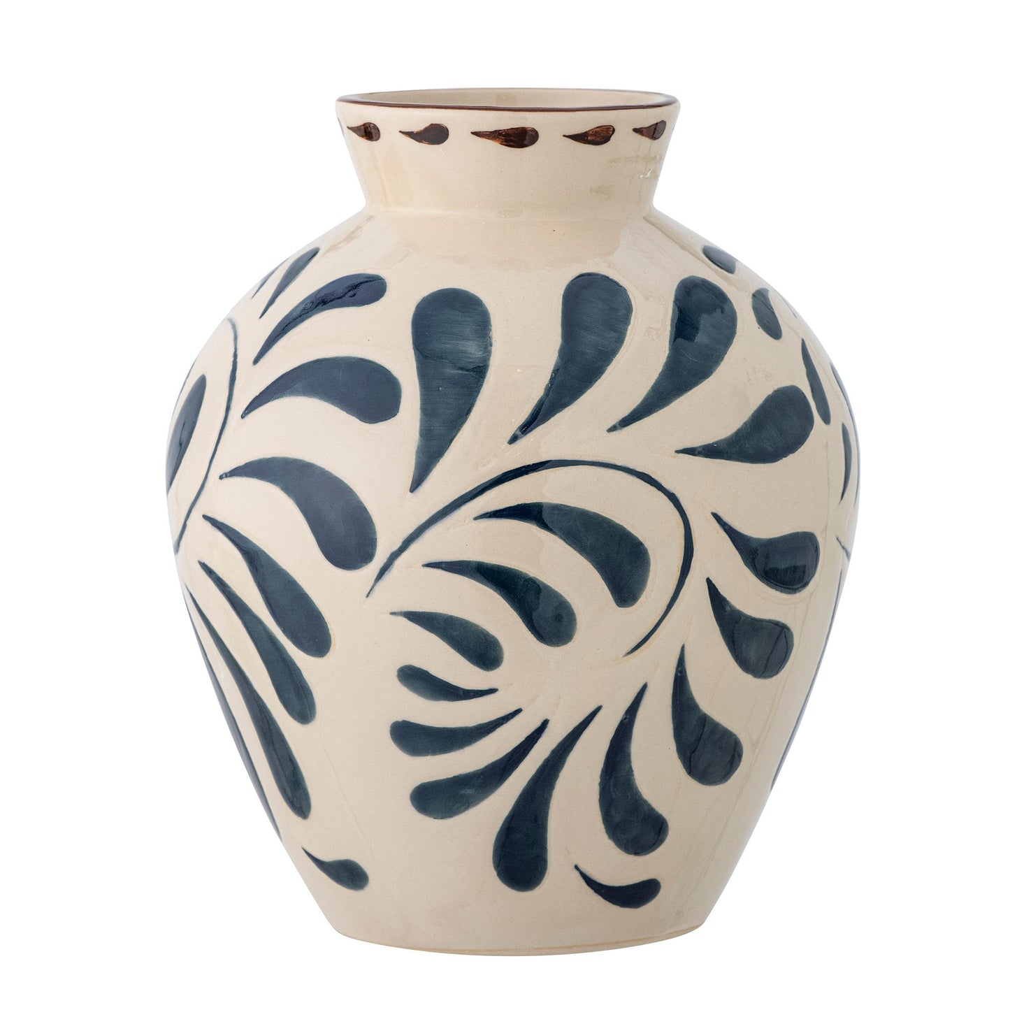 Bloomingville Heikki Vase, Blue, Steingut