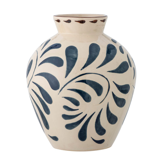 Bloomingville Heikki Vase, Blue, Steingut