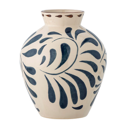Bloomingville Heikki Vase, Blue, Steingut