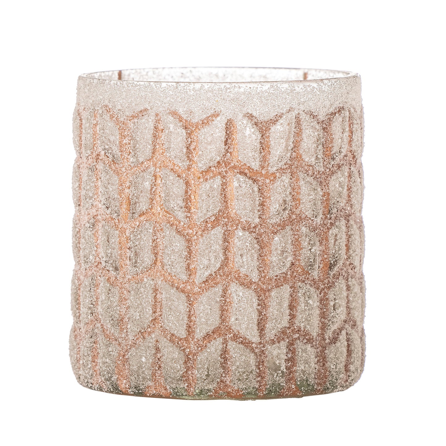 Bloomingville Esther Teelichthalter, Rose, Recyceltes Glas