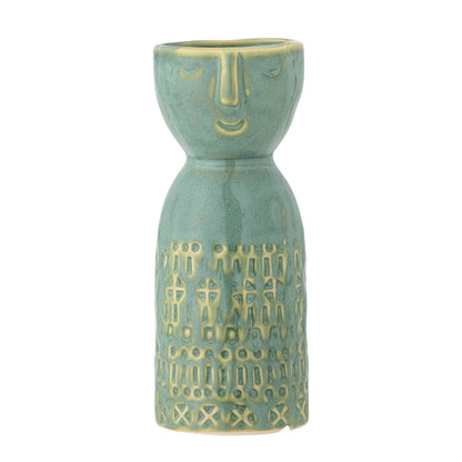 Bloomingville Embla Vase, Grün, Steingut