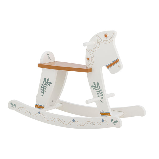 Bloomingville MINI Ruddy Schaukelspielzeug, Pferd, Weiß, MDF