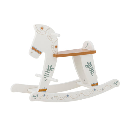 Bloomingville MINI Ruddy Schaukelspielzeug, Pferd, Weiß, MDF
