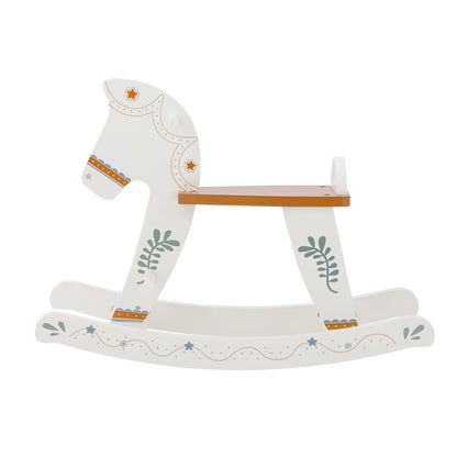 Bloomingville MINI Ruddy Schaukelspielzeug, Pferd, Weiß, MDF