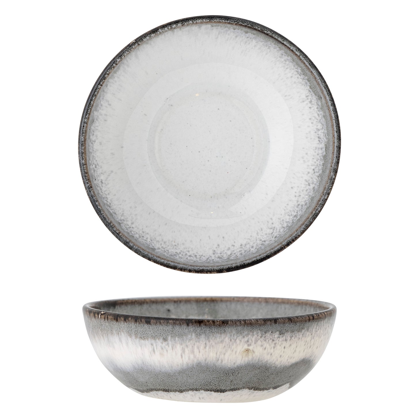 Bloomingville Paula Schale, Grau, Steingut