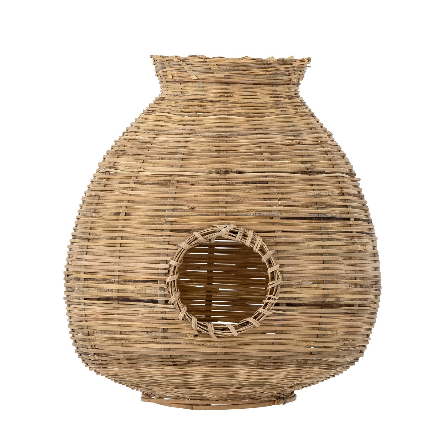 Bloomingville Ottine Laterne mit Glas, Natur, Bambus