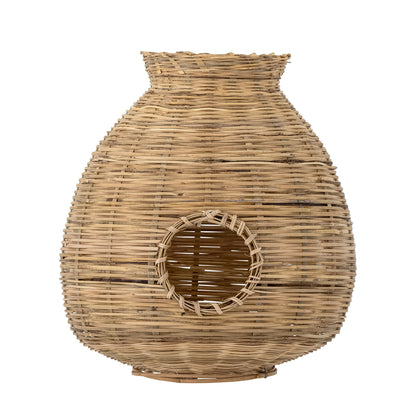 Bloomingville Ottine Laterne mit Glas, Natur, Bambus