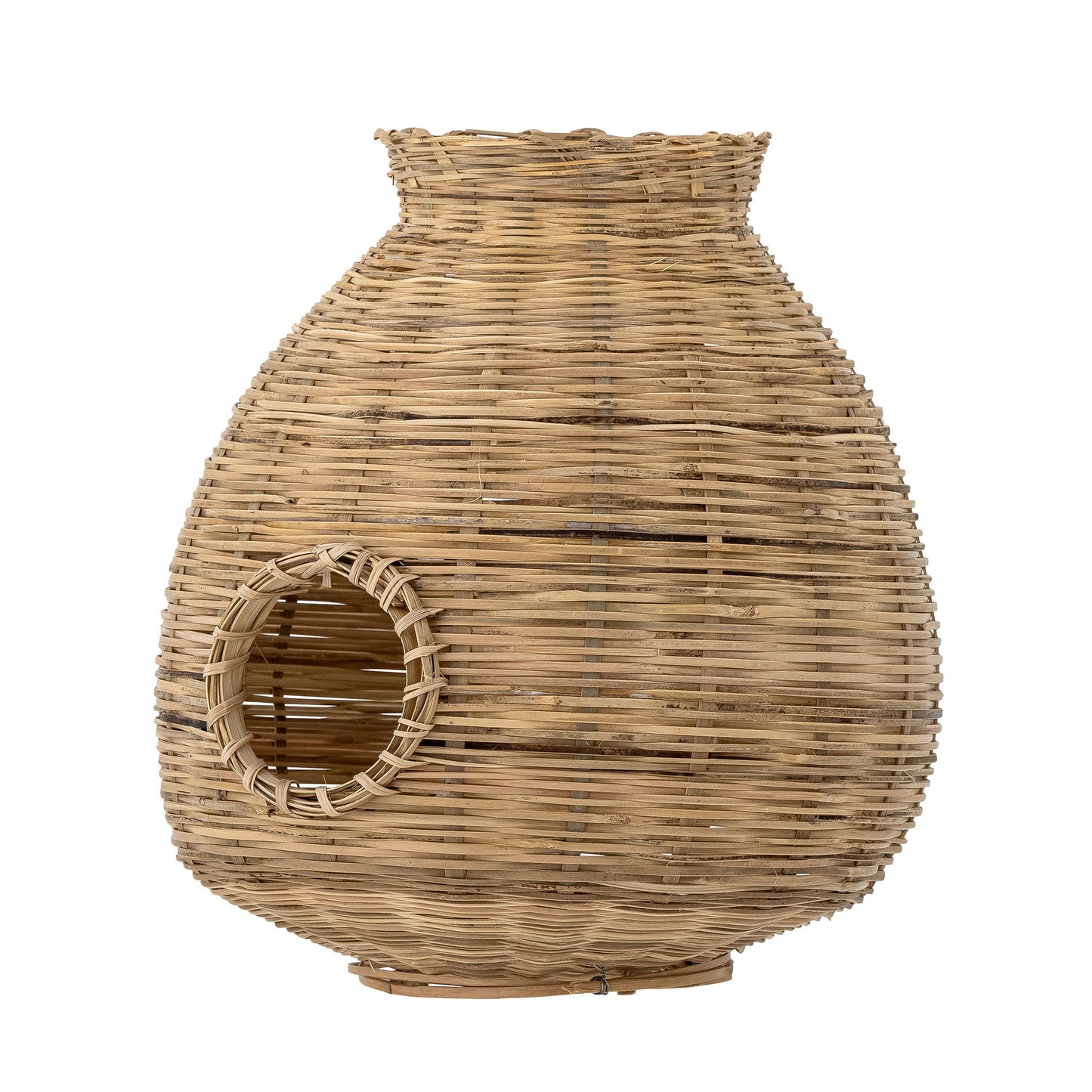 Bloomingville Ottine Laterne mit Glas, Natur, Bambus