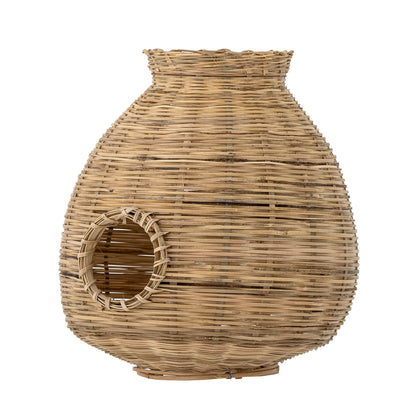 Bloomingville Ottine Laterne mit Glas, Natur, Bambus