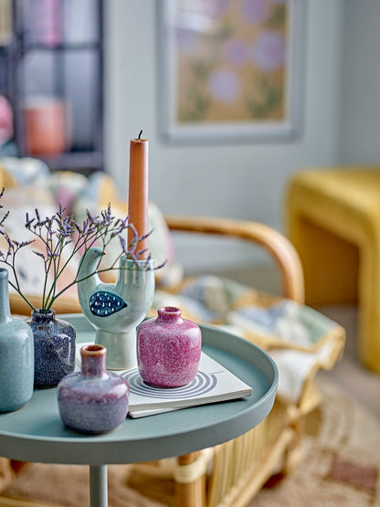 Bloomingville Trudy Kerzenhalter, Blau, Steingut