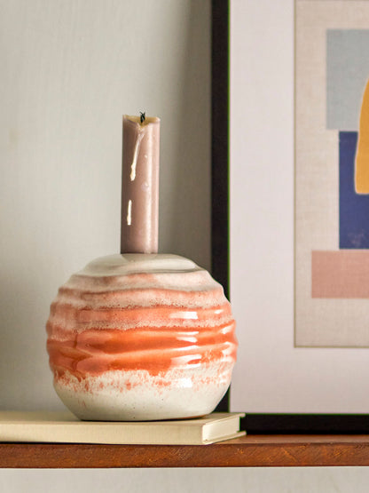 Bloomingville Paula Kerzenhalter, Orange, Steingut