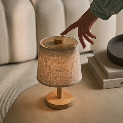 Rover Hellbraune wiederaufladbare Holzlampe