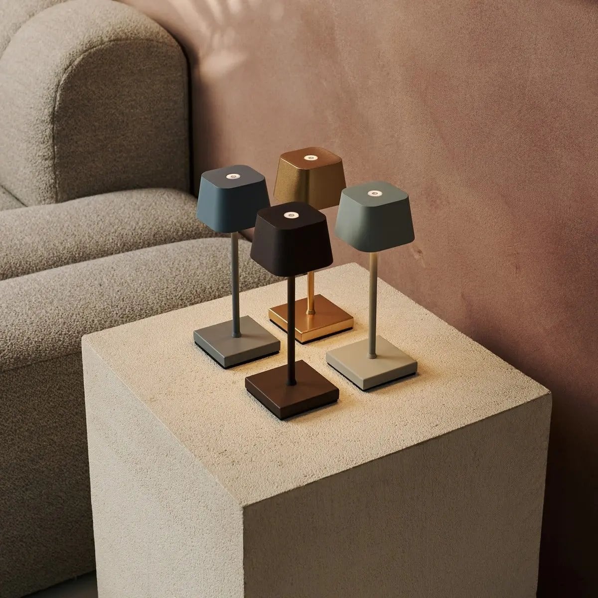 Sarphati Mini Mokkabraun Akku-Tischlampe | Wiederaufladbar